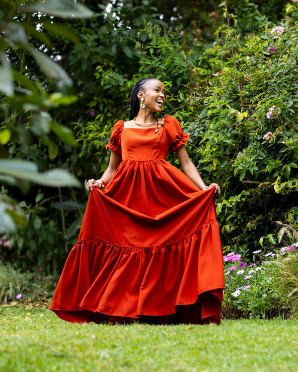 Marigold Maxi Dress - Rust