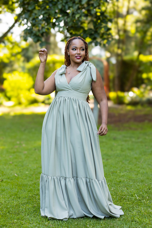Subira Maxi Dress - Sage Green