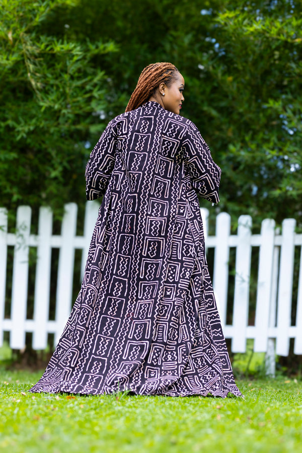 Mvule African Print Kimono