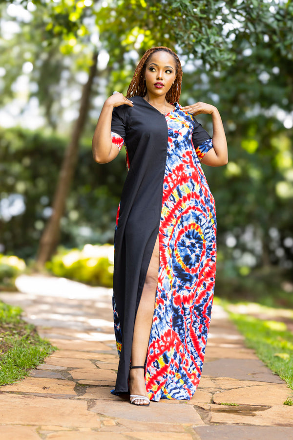 Kenya Maxi Dress - Tie & Dye Print