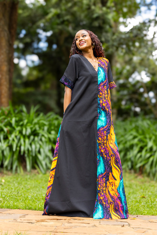 Kenya Maxi Dress - Galaxy Print