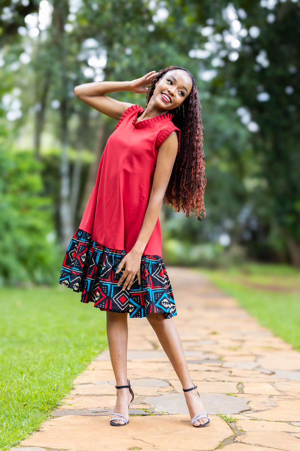 Willow shift dress - Red