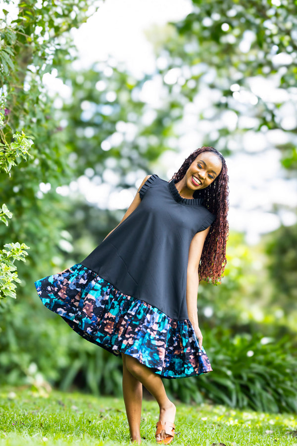 Willow Shift Dress - Blue Print II