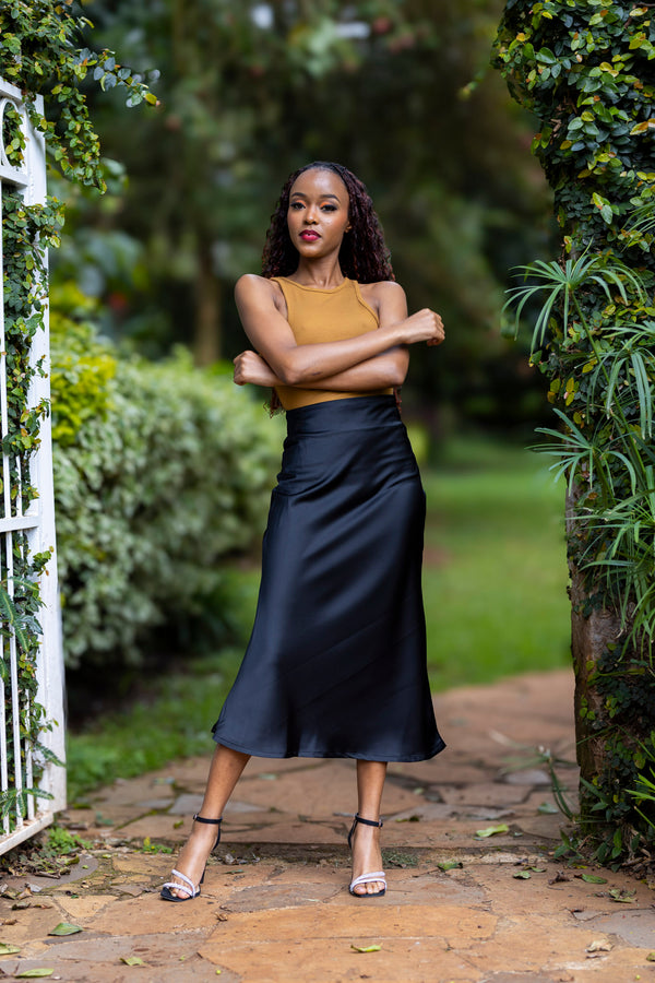 Lulu silk skirt - Black